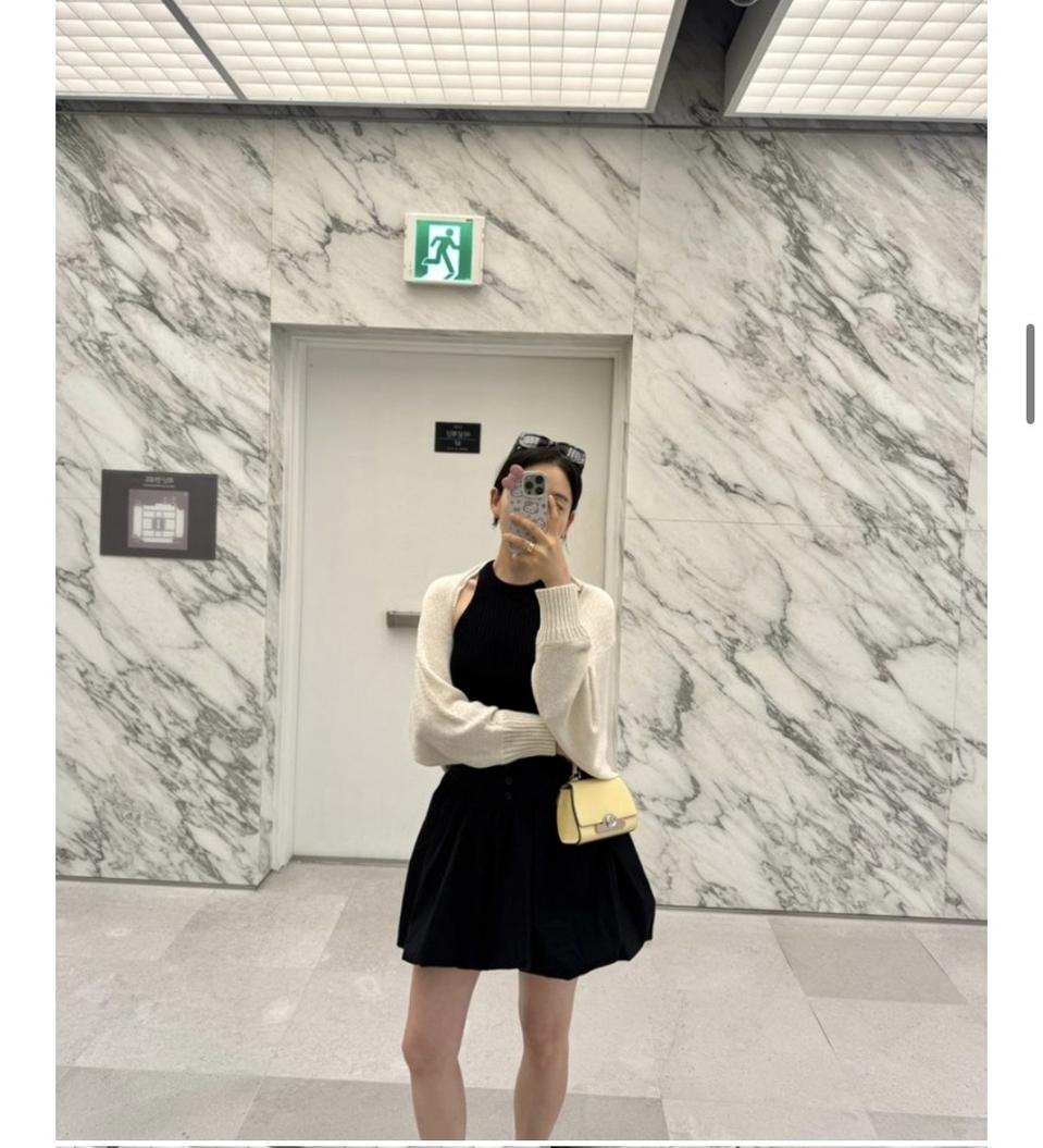 린넨 펄 볼레로 가디건 Free