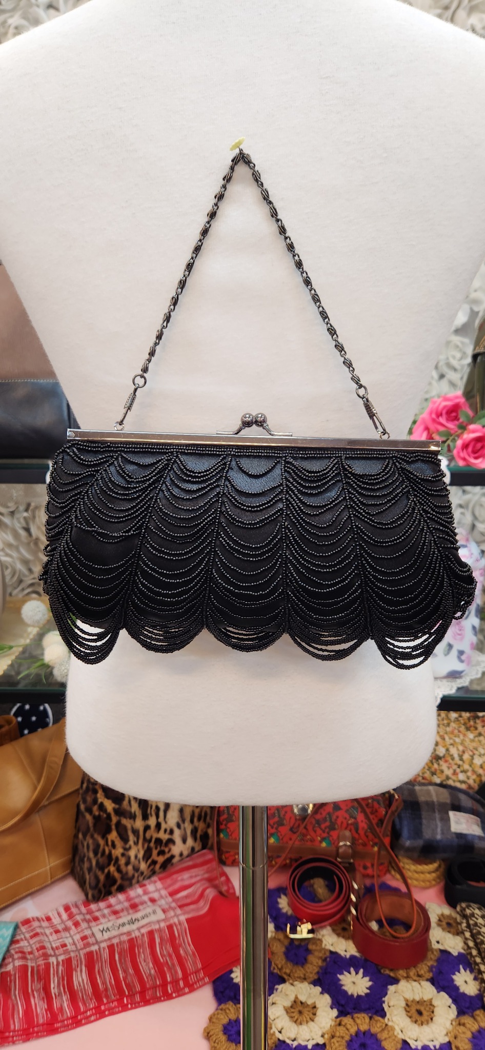 비즈 가방 (토트백 + 크로스백)