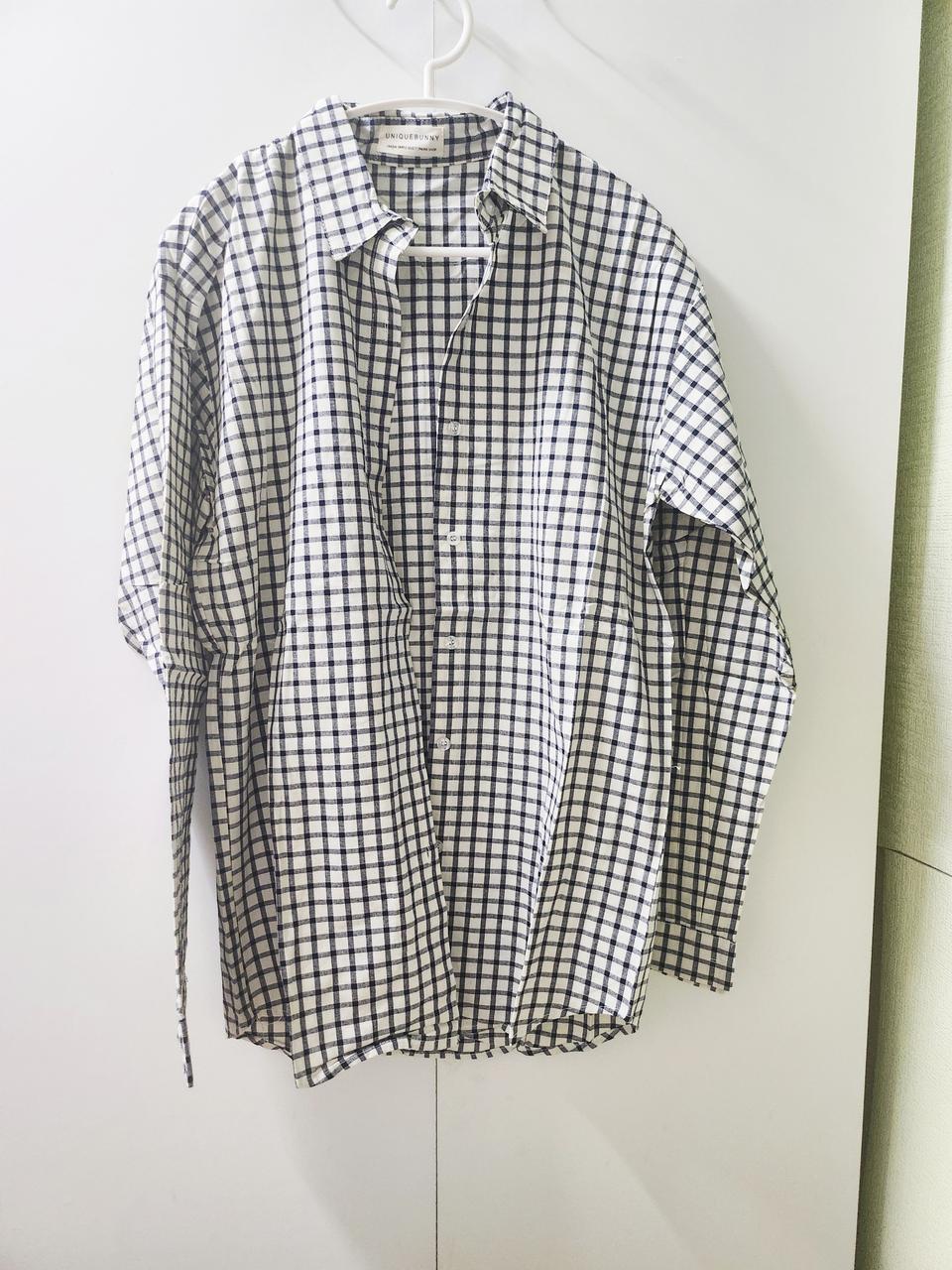 체크린넨셔츠(새상품)