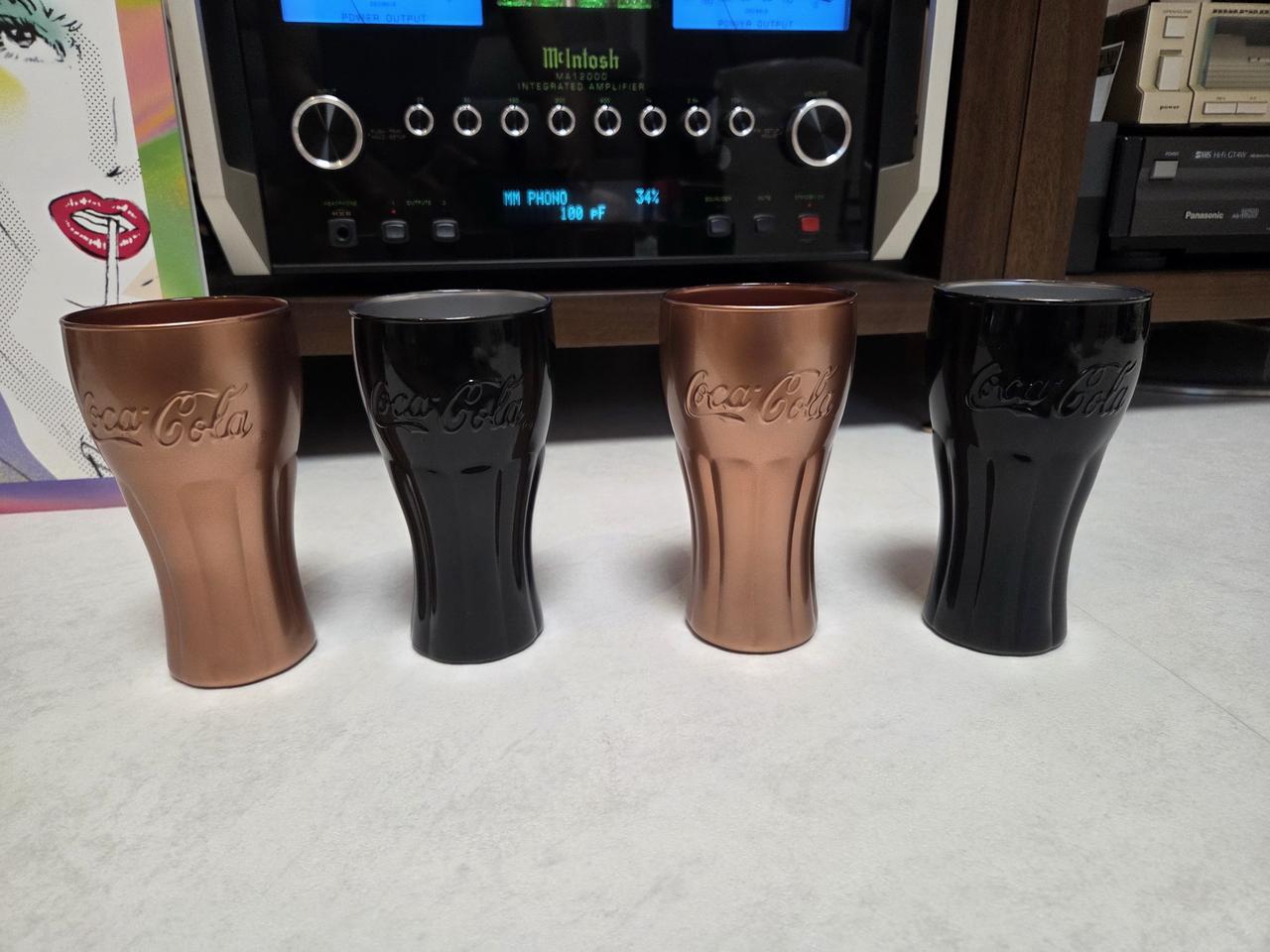 미사용 빈티지 코카콜라 유리잔 4개 일괄 무료배송