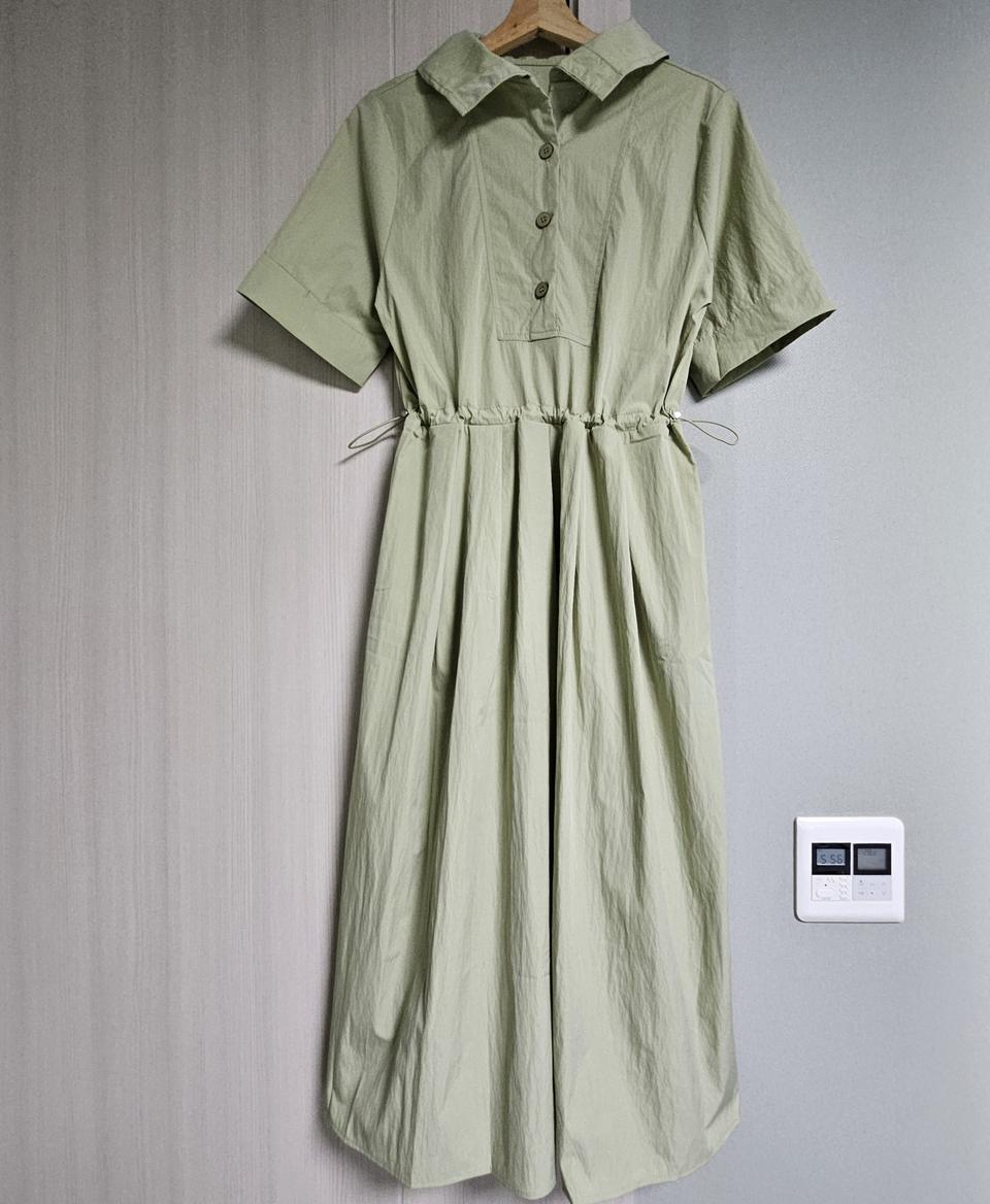 그린티 바스락 카라넥 롱원피스