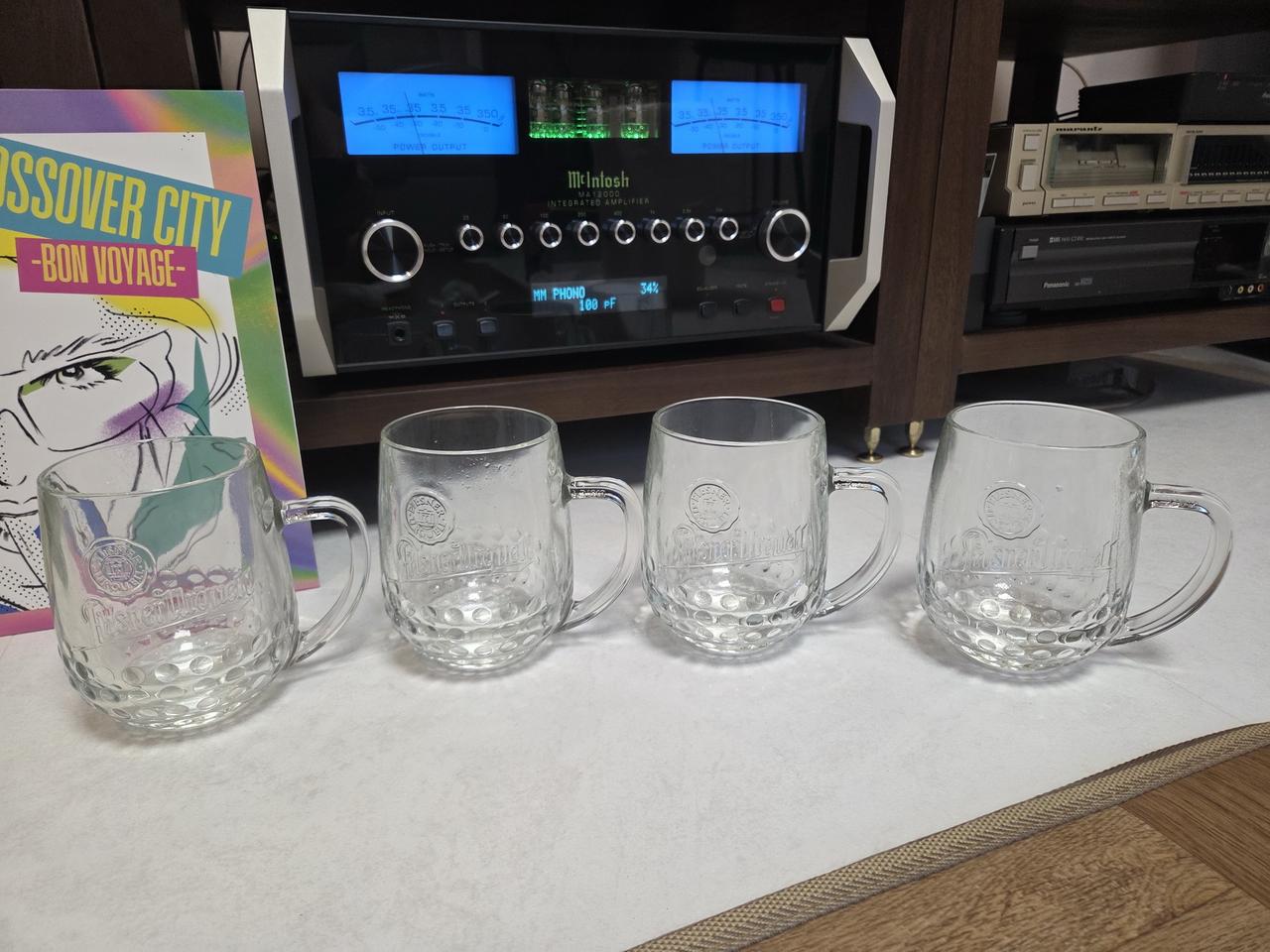 미사용품 네델란드제 필스너우르겔 700ml 맥주잔 4개 일괄 무료배송