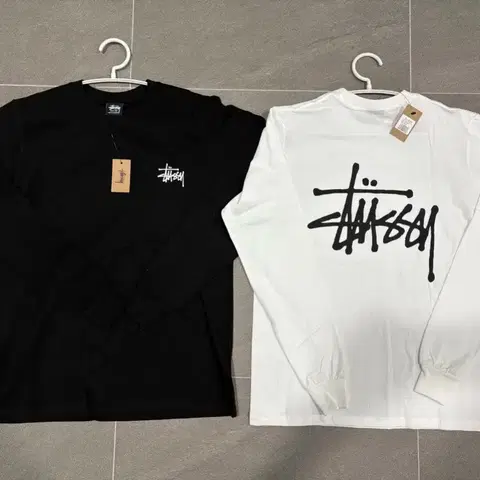 정품/무료배송 미개봉 스투시 STUSSY 롱슬리브/ 블랙 화이트