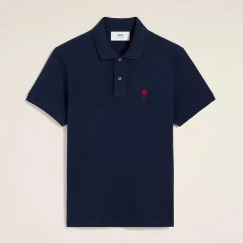 무료배송/정품) 25ss 아미 PK 카라 반팔 네이비