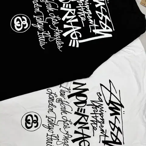 무료배송/정품) 스투시 STUSSY 모던에이지 반팔 / 블랙 화이트