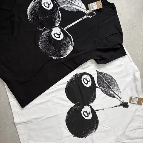 정품/무료배송) 스투시 STUSSY 8볼 체리 반팔/ 블랙 화이트