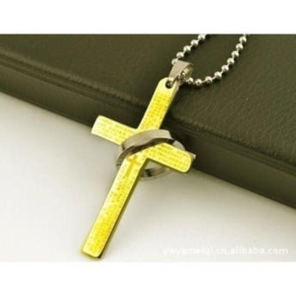 새 골드 십자가 펜던트 목걸이 패션 기념 선물 기독교 천주교