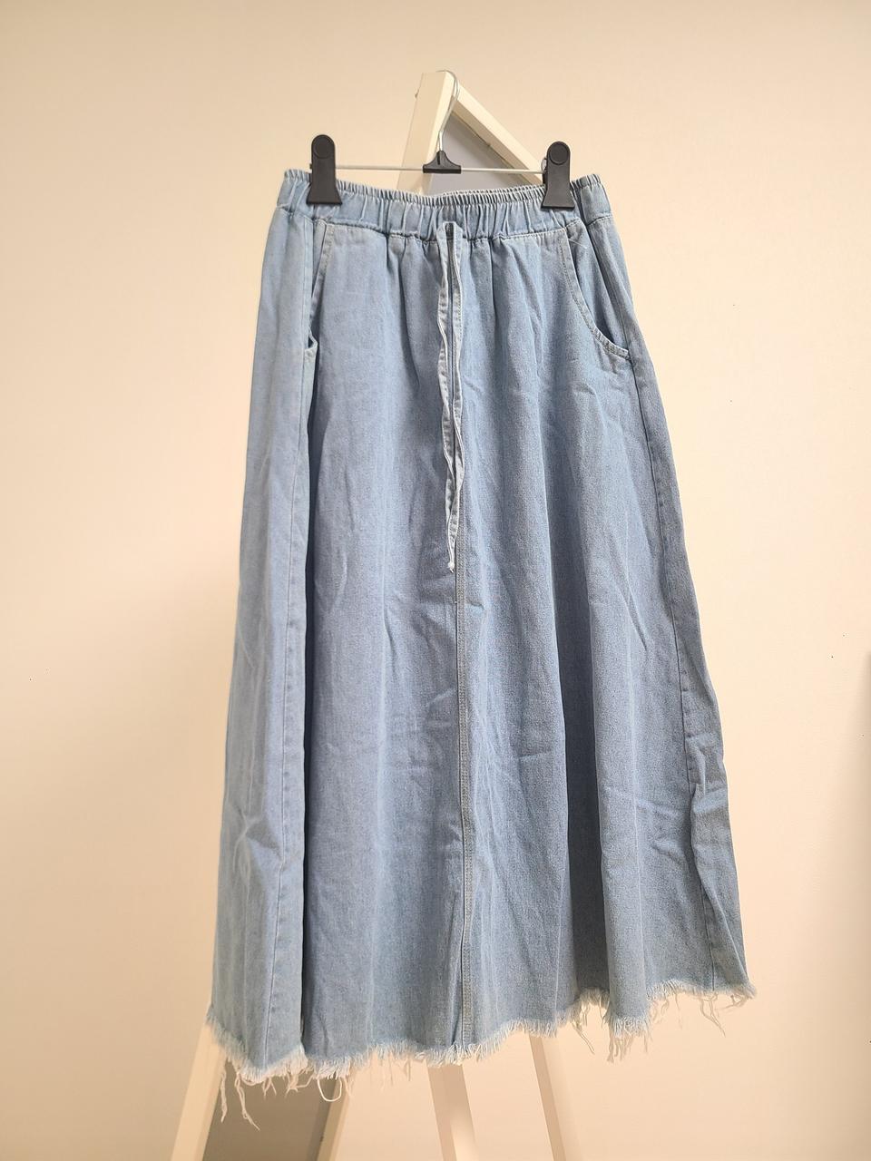새상품 연청치마 청롱스커트