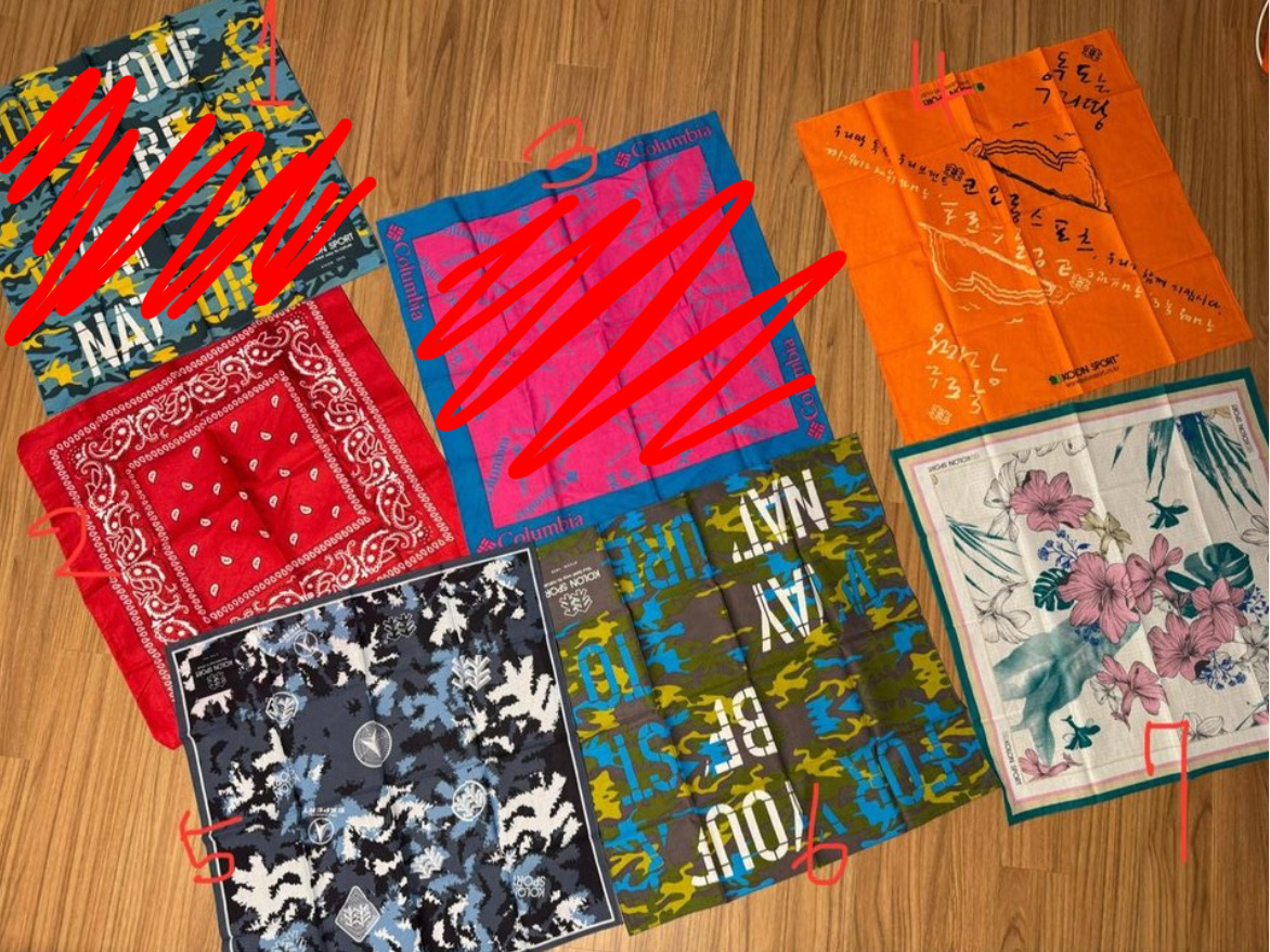 코오롱 콜롬비아 해외구매 반다나