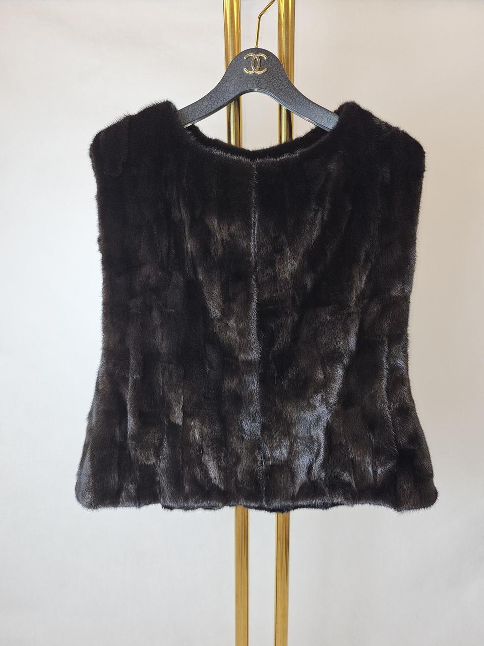 새거수준! 암홀이넓은디자인 블랙 풀스킨 밍크베스트