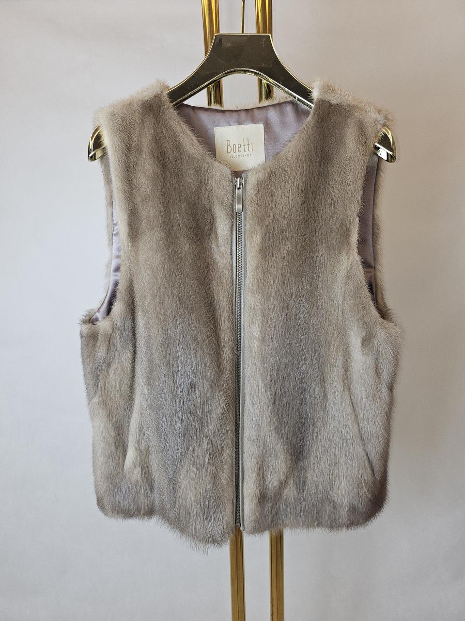 새거수준! Boetti 베이지 휘메일 풀스킨 밍크베스트