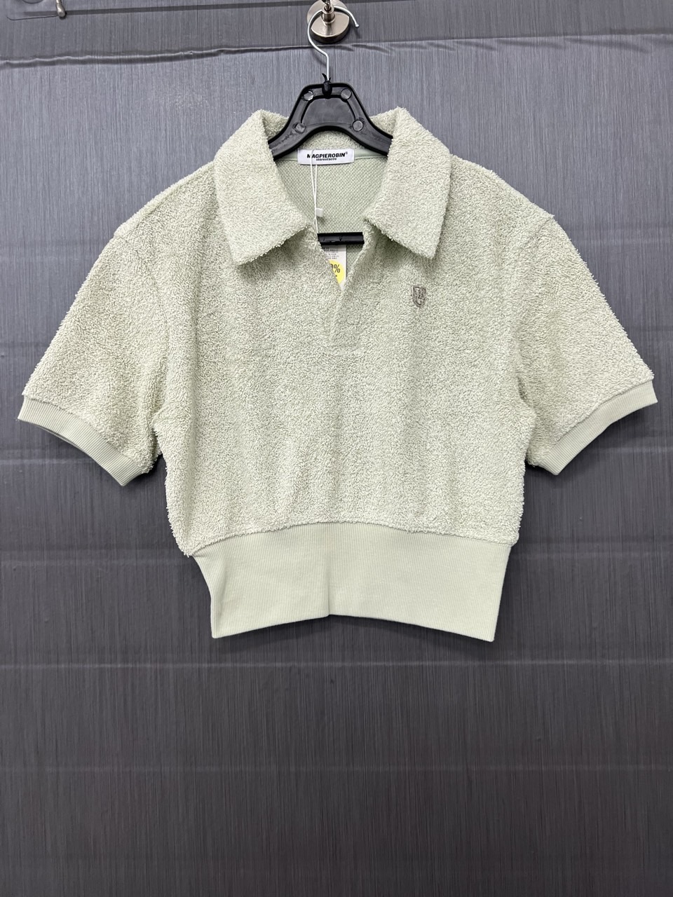 맥파이로빈 테리 크롭티셔츠