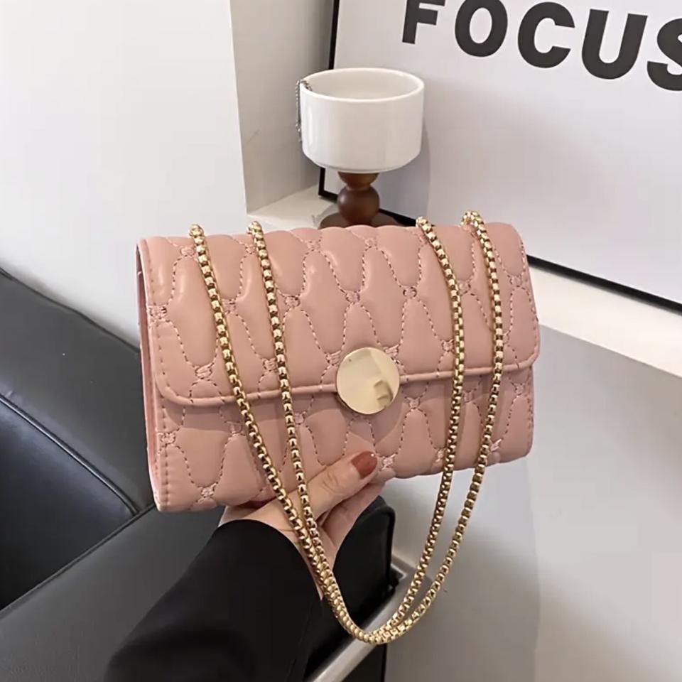 (새상품) 퀄팅 가죽 체인 크로스백 숄더백