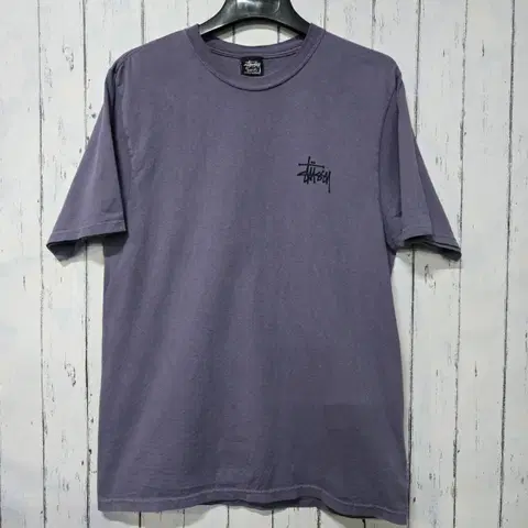 스투시 베이직 피그먼트 다이드 티셔츠 그레이프 M