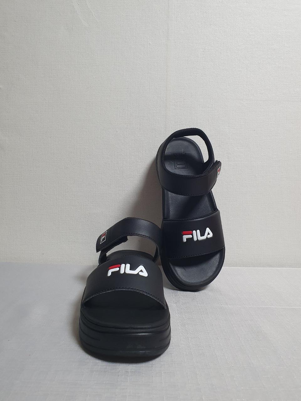 택포가 230mm 휠라 샌들 코트 블랙