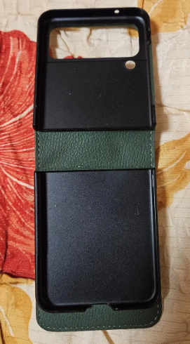 iRUDA 골드링 레더 카드 수납 힌지 보호 휴대폰 z플립4케이스