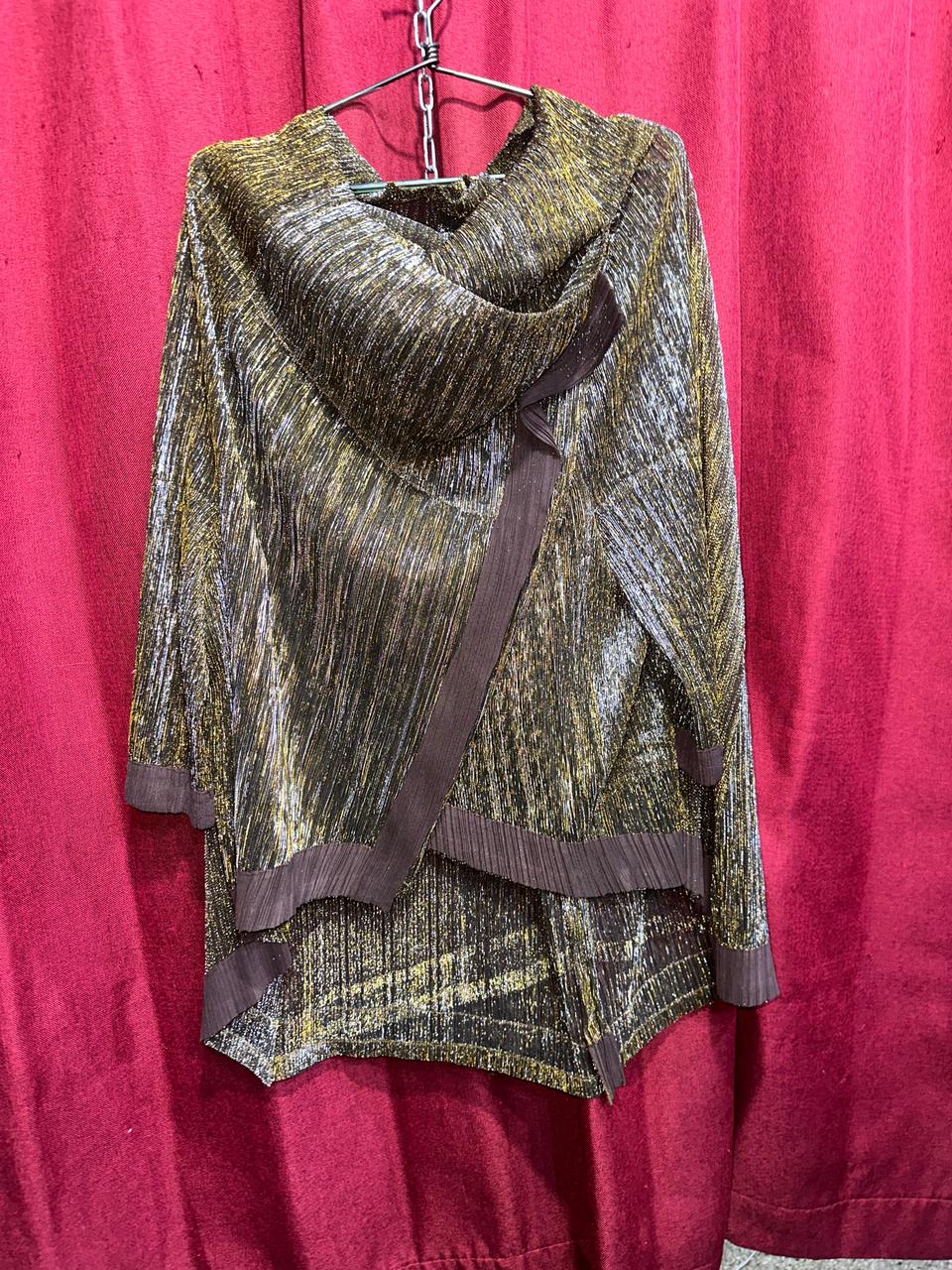 PLEATS MODE ET 주름 가디건 재킷 M