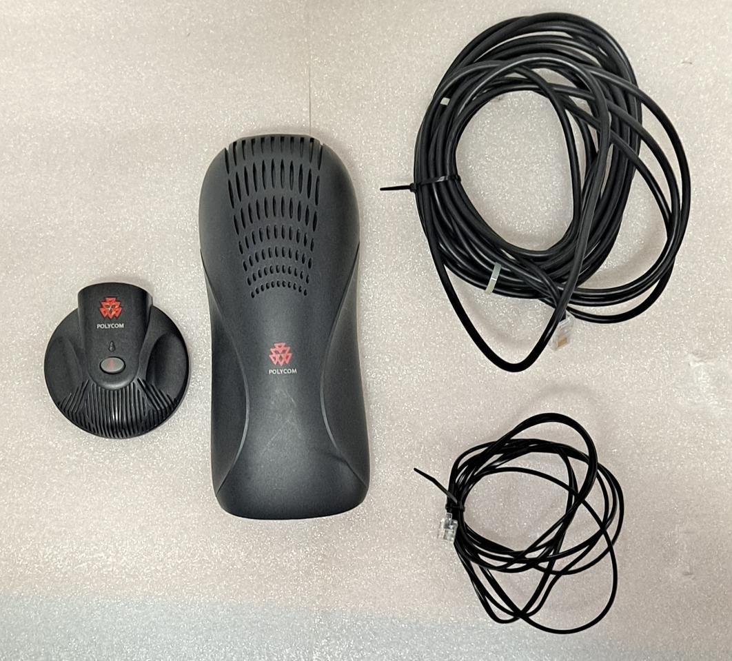 POLYCOM 사운드 스테이션 2 파워 모듈과 마이크로폰