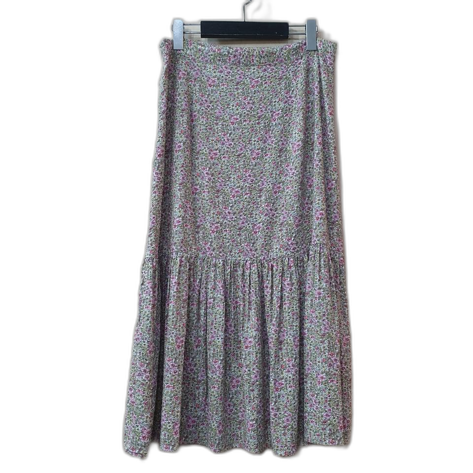 잔꽃무늬 롱스커트L