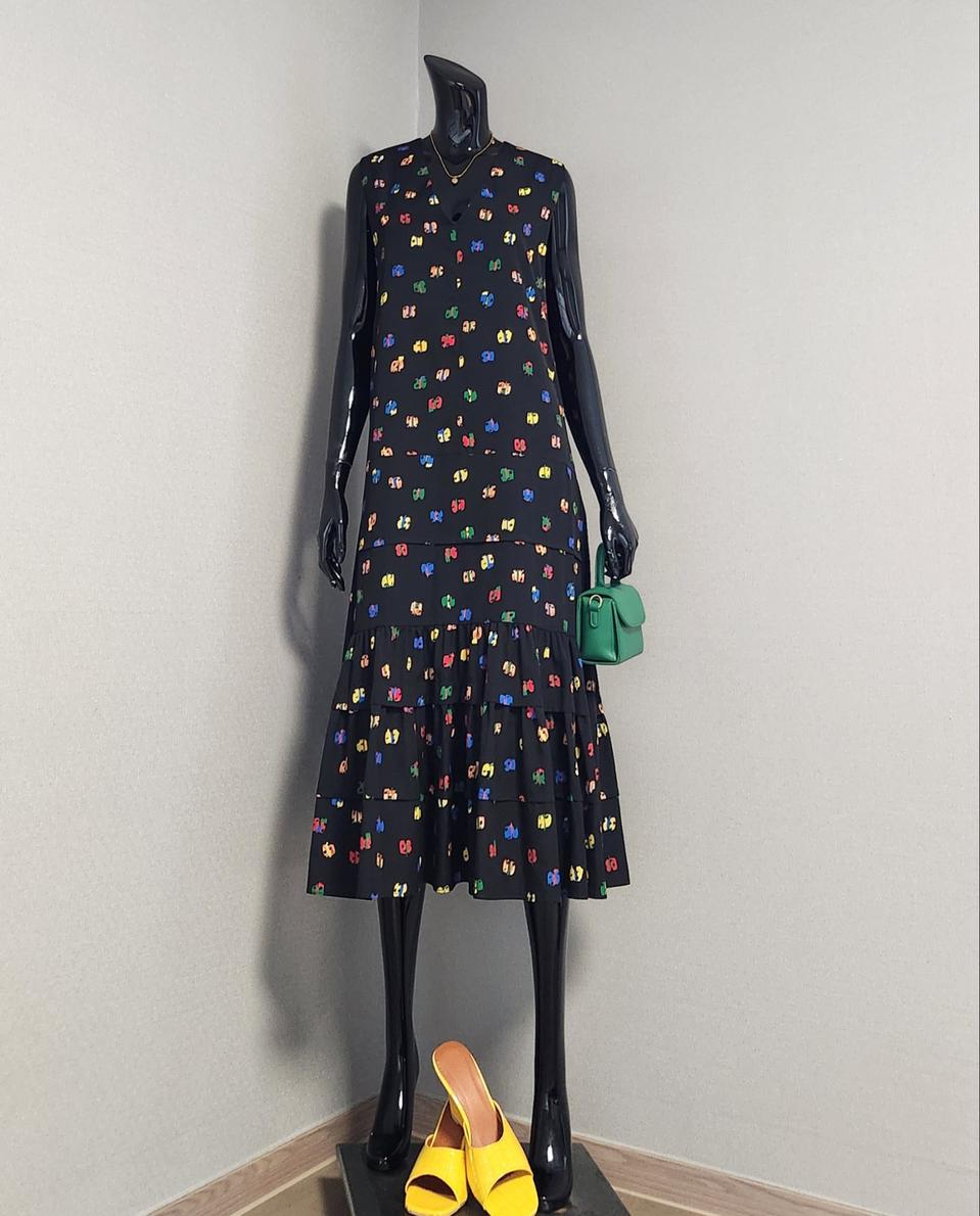 민소매 롱 원피스