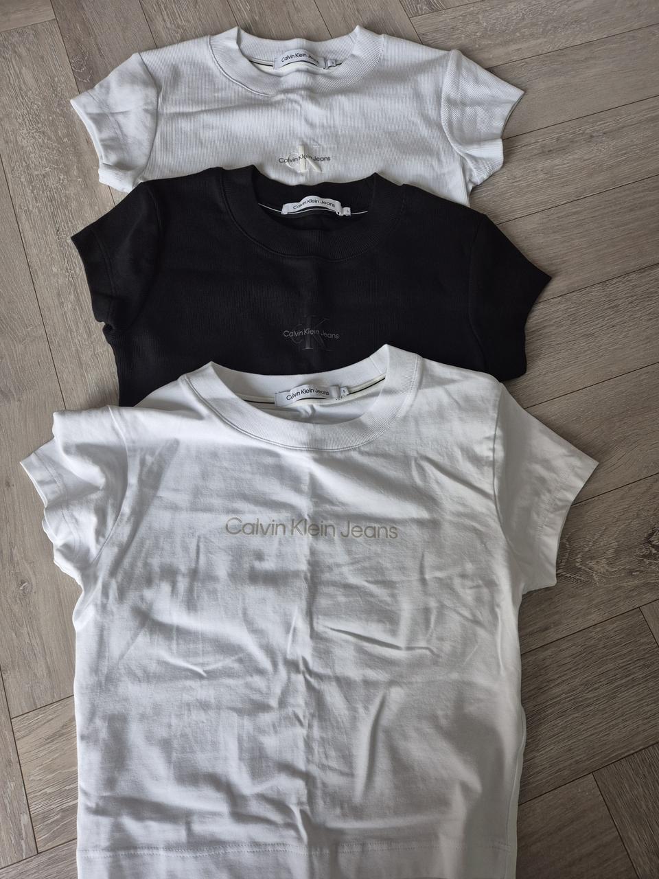 캘빈클라인진 크롭 티셔츠 3종