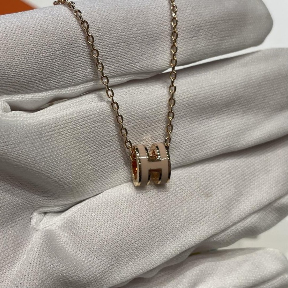 에르메스 핑크 목걸이