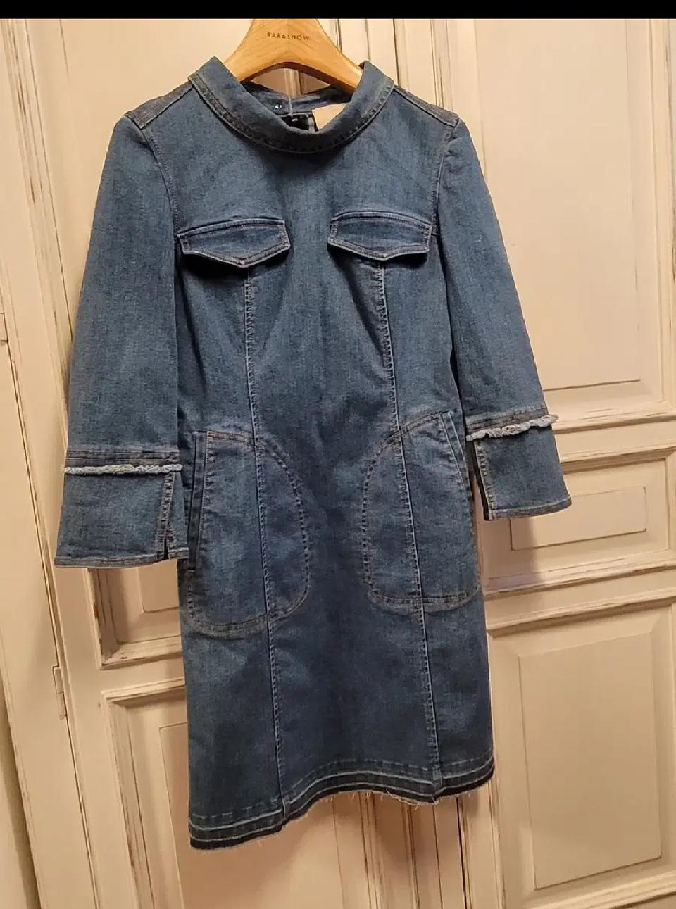 한섬 버드 데님 원피스  사이즈 55 새제품수준