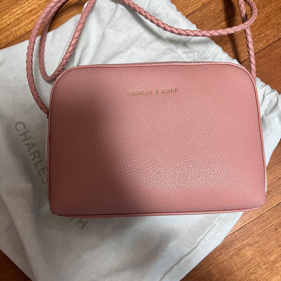 찰스앤키스 핑크 크로스백