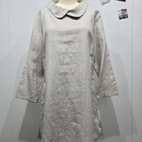 카라쿠리 피터팬 칼라 린넨 원피스