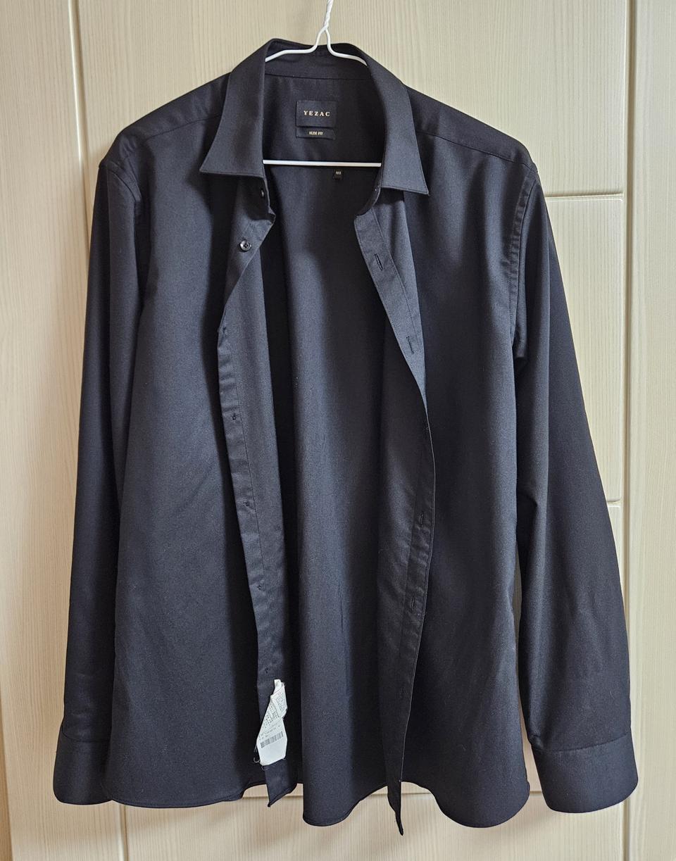 [최저가]예작 슬림핏 긴팔셔츠 - 블랙