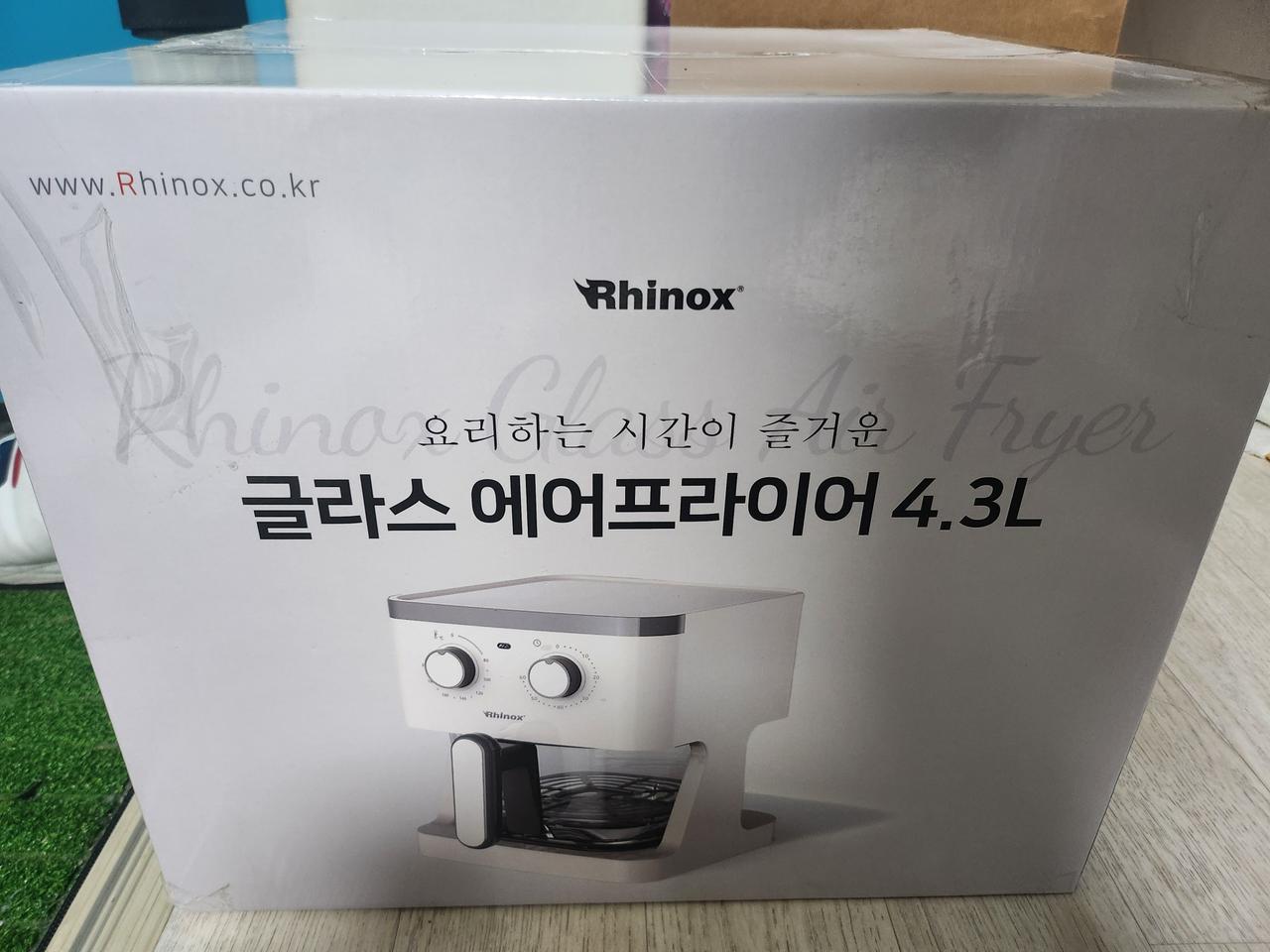 (새제품)라이녹스 글라스 에어프라이어 4.3L 