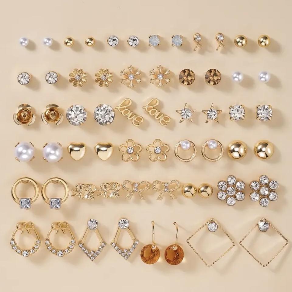 (새상품)귀걸이 30쌍 세트 ( 디자인12종 )