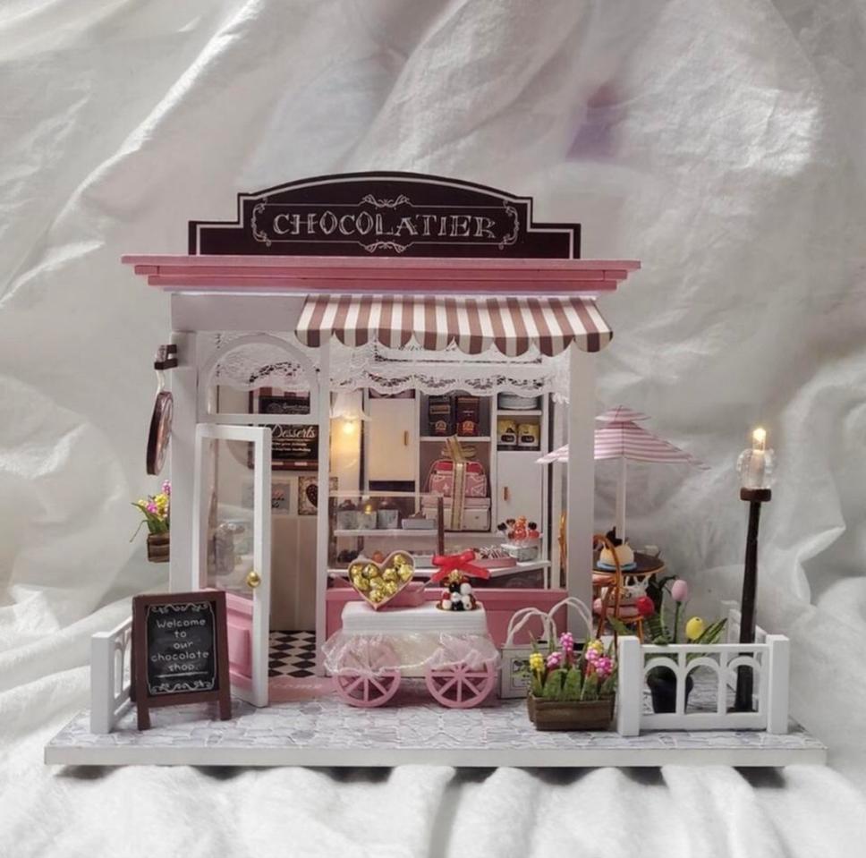 DIY 미니어처하우스 완성품 (LED,오르골)