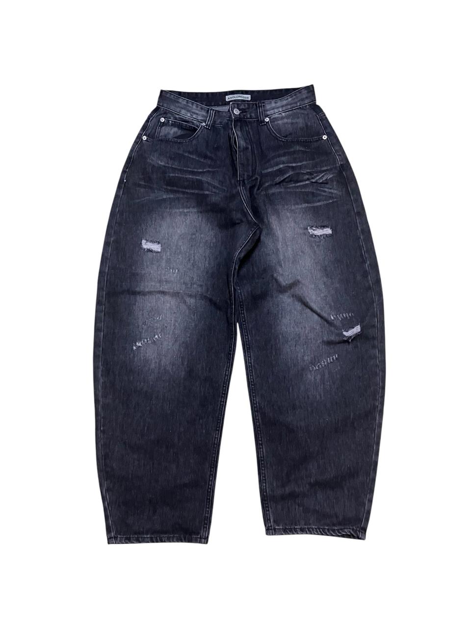 어널러코드 베기 흑청 데님팬츠