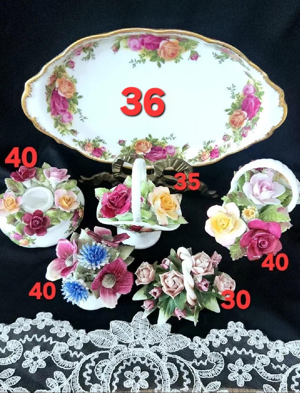 로얄알버트 오벌접시등 포지들