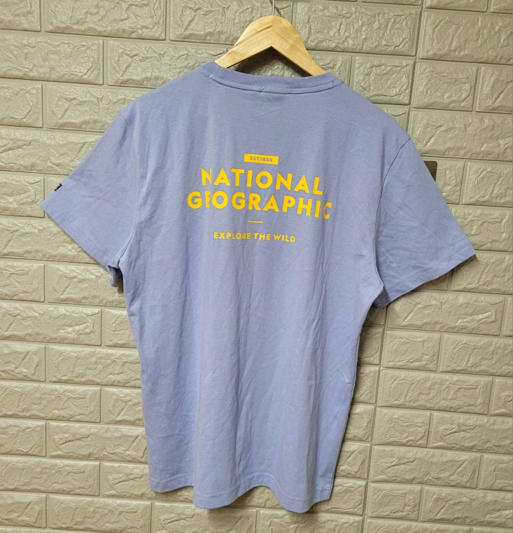 [100-105] 내셔널지오그래픽 로고 라벤더 반팔티