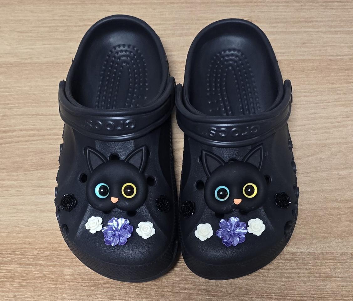 [정품] 크록스 바야 슬리퍼 샌들 / 블랙 230mm