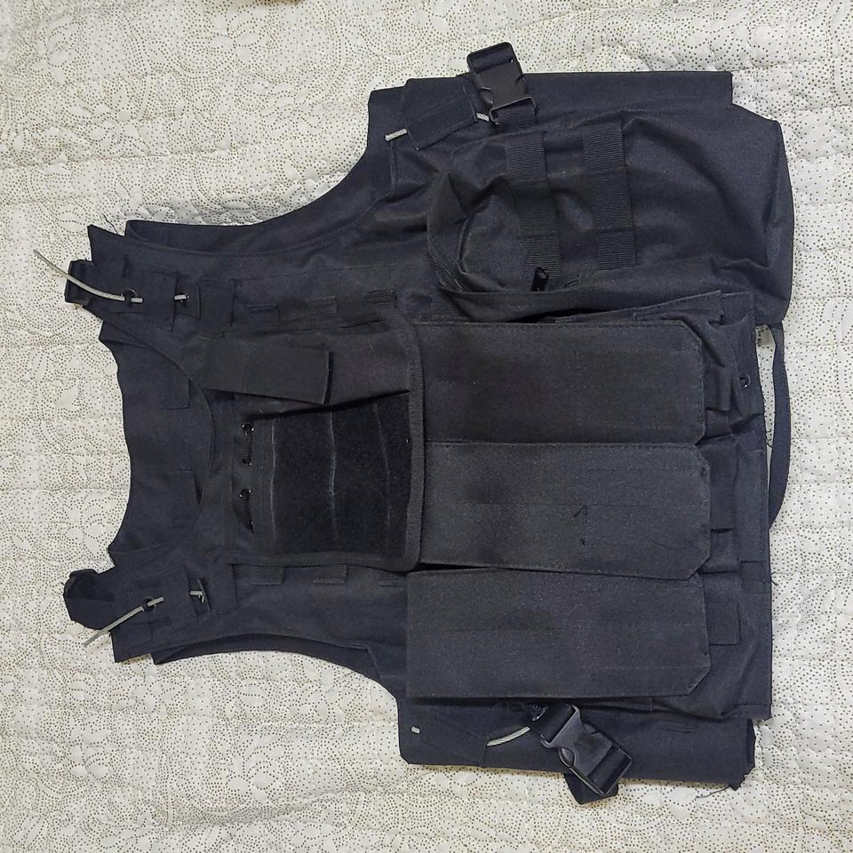밀리터리 블랙 서바이벌 전술조끼