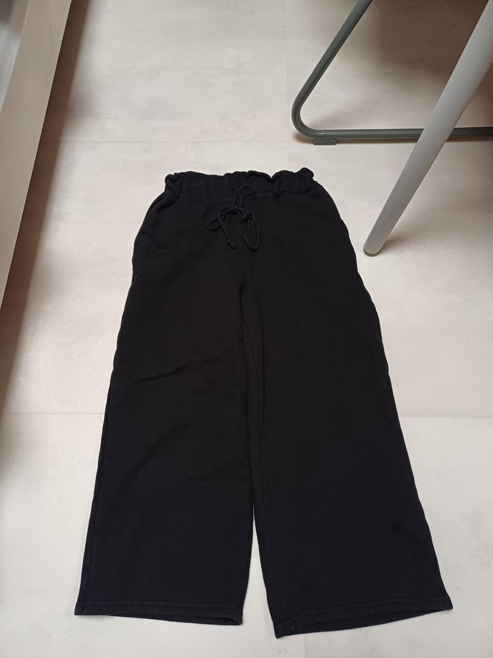 검은색 와이드 스웻팬츠 스웨트팬츠 기모 바지