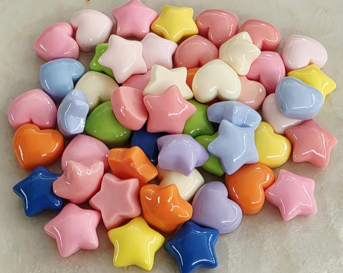 파츠 미니 별과하트 10색 50개 일괄