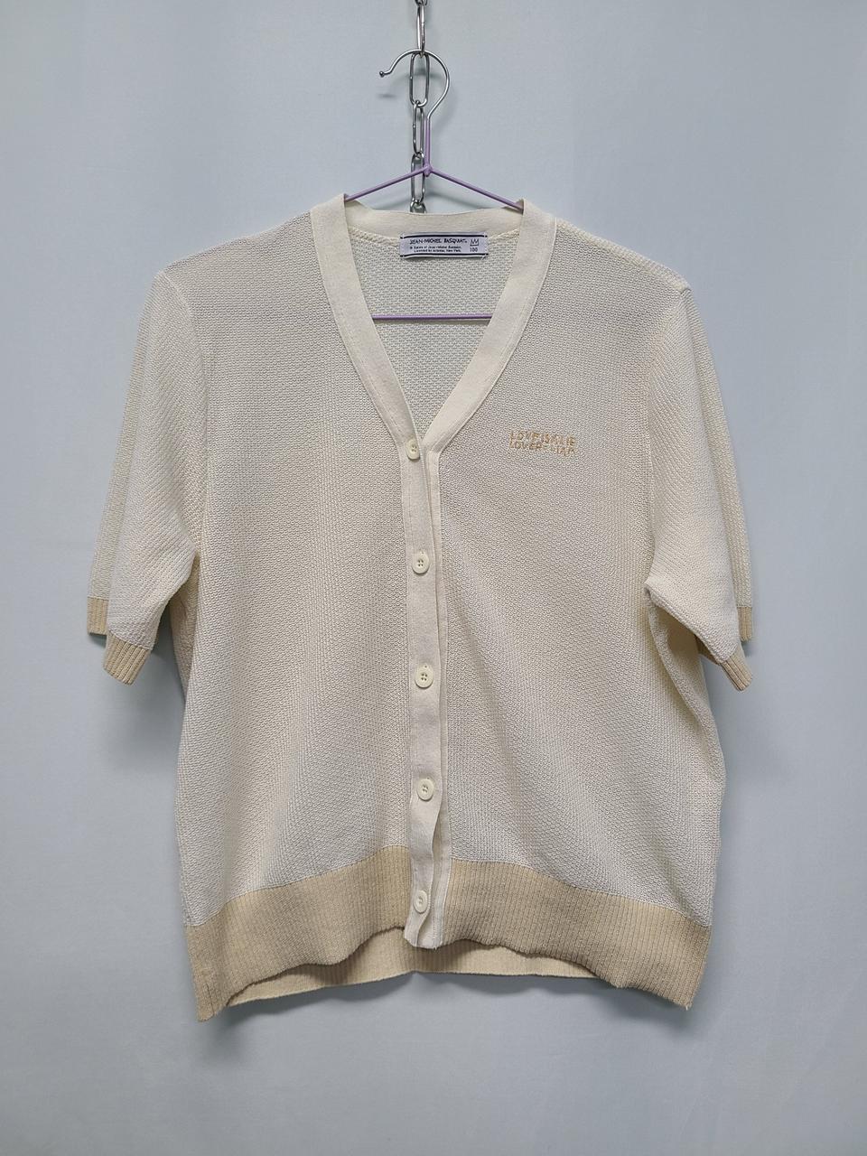 장미쉘바스키아 여성 반팔 가디건 77