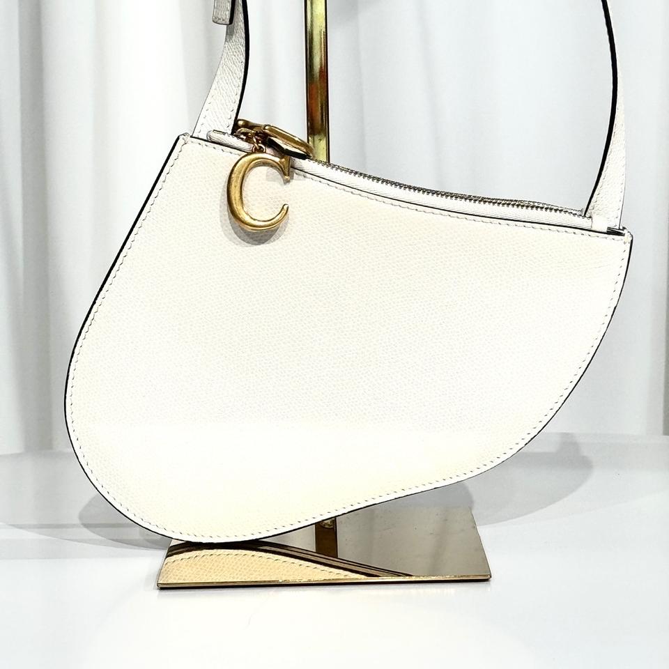 [정품]디올 3단 새들 트리오 크로스백 화이트