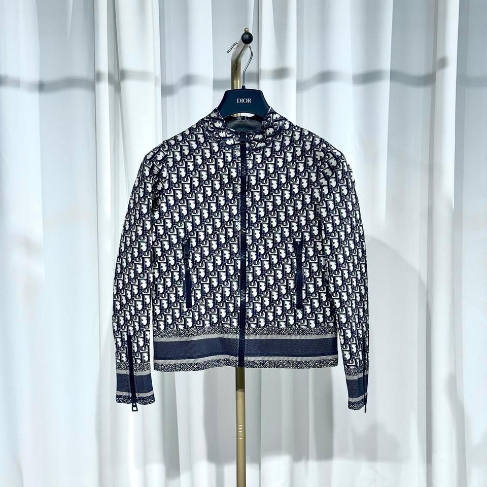 [34사이즈,새상품]디올 오블리크 크롭 지퍼 자켓 리비에라 컬렉션