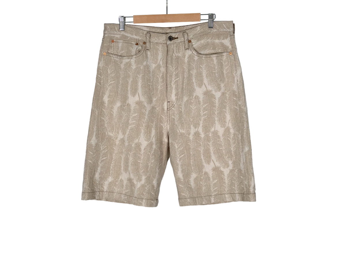 [36] 캐피탈 페더 깃털 맥파이 데님 쇼츠 버뮤다 팬츠 반바지 키나리