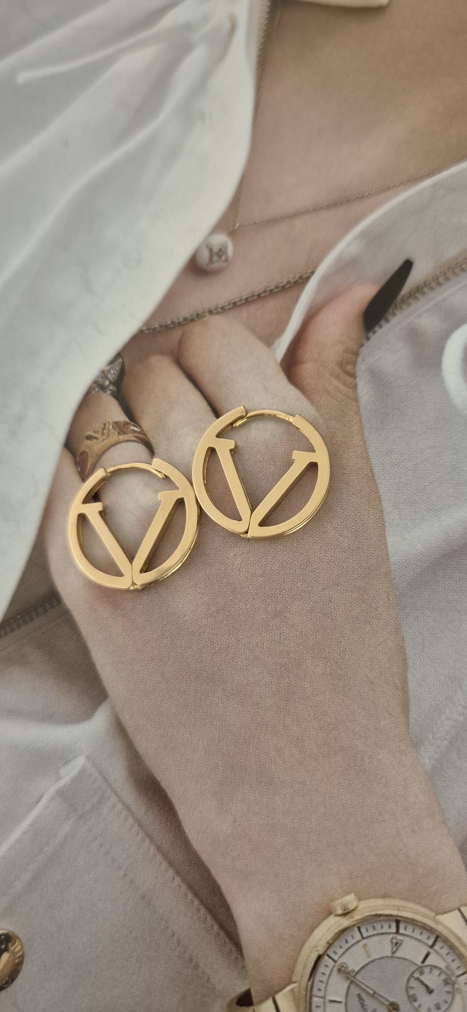 18k 트렌디 볼드 원터치 귀걸이