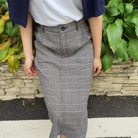 미친세일 브랜드퀄리티 체크 배색 스커트