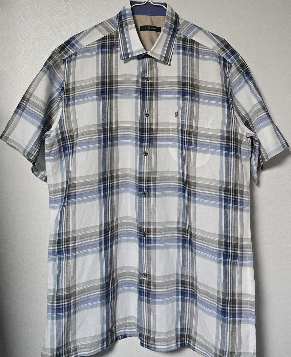 루이까또즈 남성 체크 반팔 105 새상품