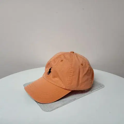 모자)폴로랄프로렌 오렌지 블랙포니 볼캡