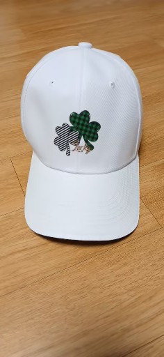 화이트 클로버 볼캡 골프 모자(남여공용)