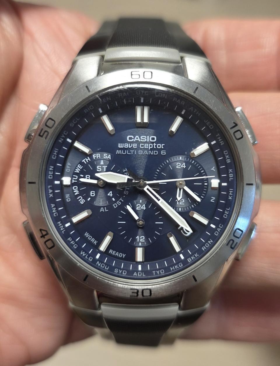 CASIO 태양광 전파시계 블루 WVQ-M410-1A